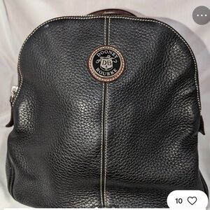 Vintage Dooney & Bourke Black Leather back pack.